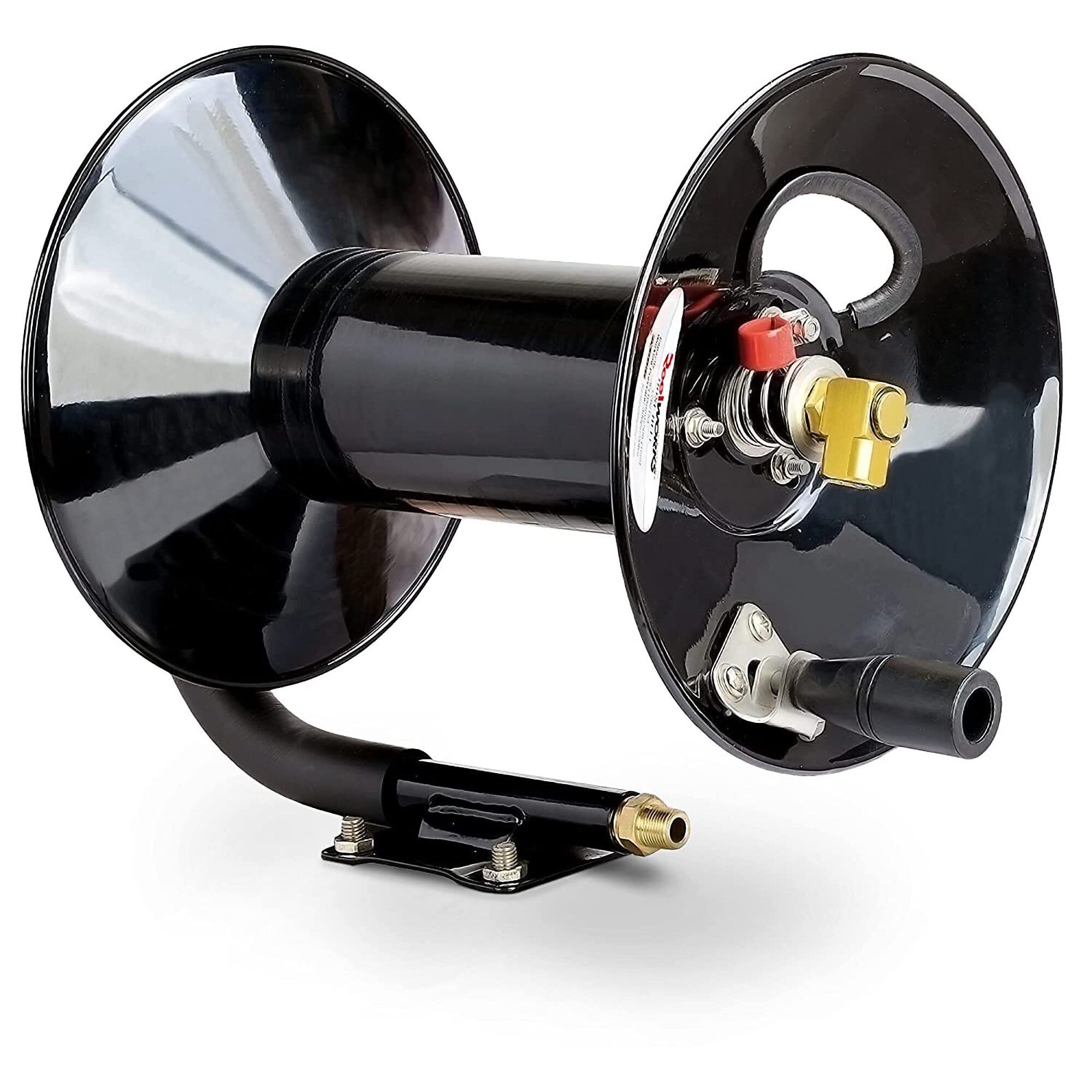 ReelWorks, Retractable Hand Crank Air Hose Reel 3/8in. x 100ft., Hose Diameter 3/8 in, Hose Length 100 ft, Model# TRI-L201303A